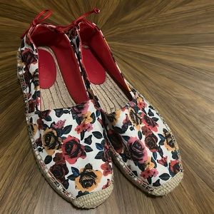 Vera Bradley Floral Espadrilles - Red, Black, Yellow